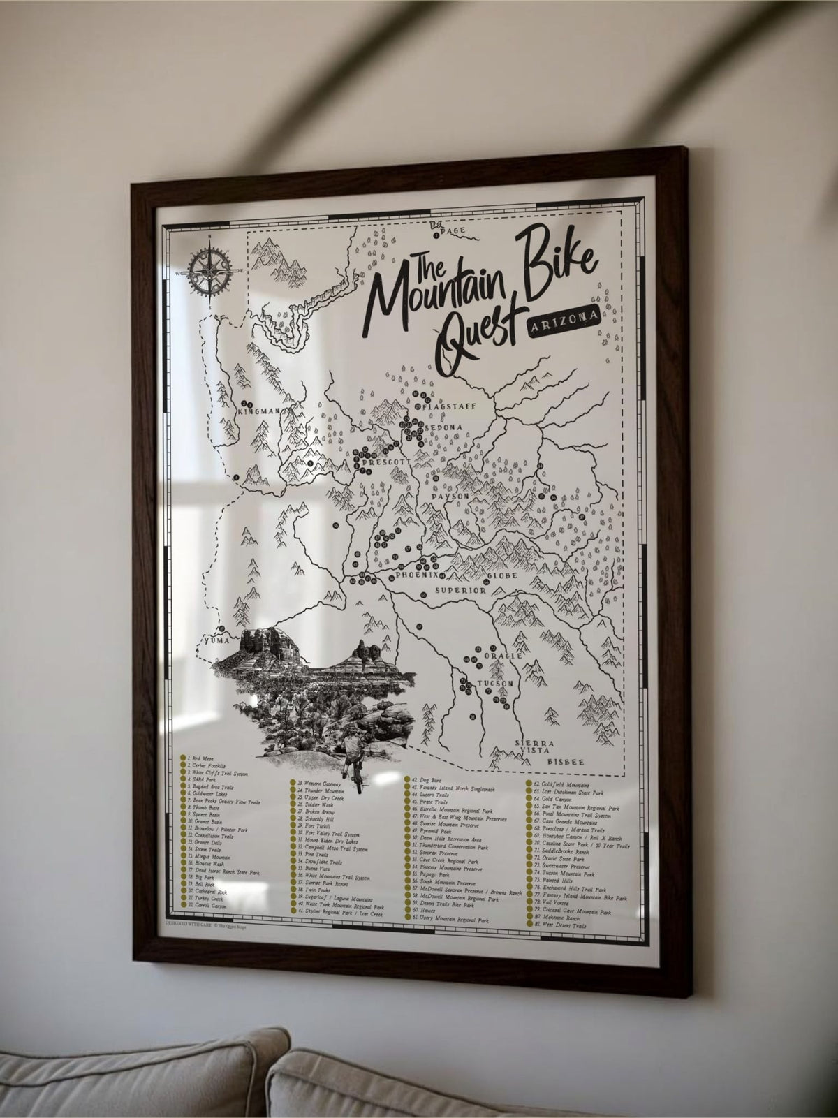 The Arizona Mountain Bike Quest - Scratch Map