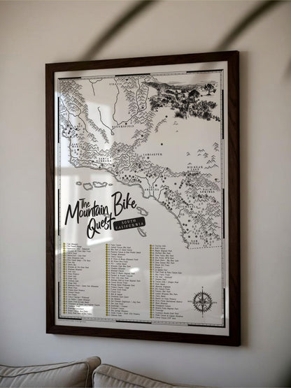 The California (South) Mountain Bike Quest - Scratch Map