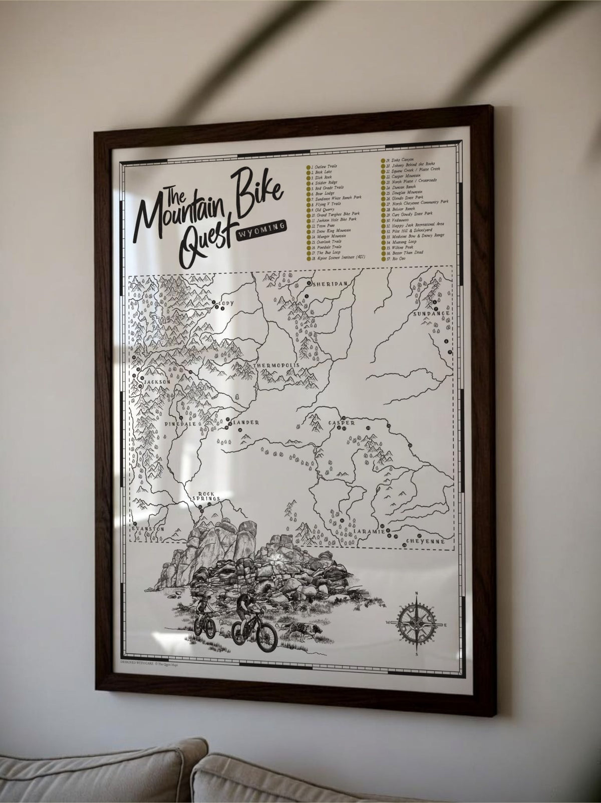 The Wyoming Mountain Bike Quest - Scratch Map