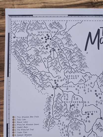 The Montana Mountain Bike Quest - Scratch Map