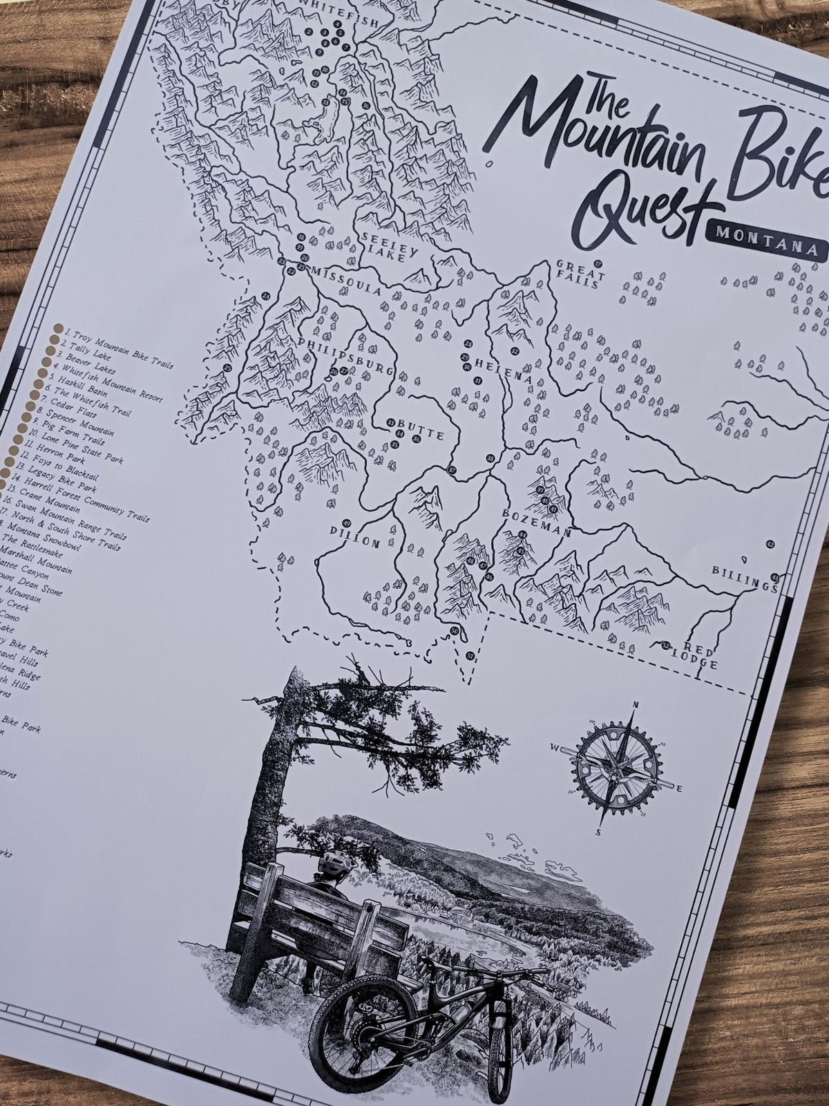 The Montana Mountain Bike Quest - Scratch Map