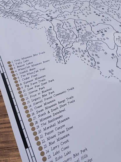 The Montana Mountain Bike Quest - Scratch Map