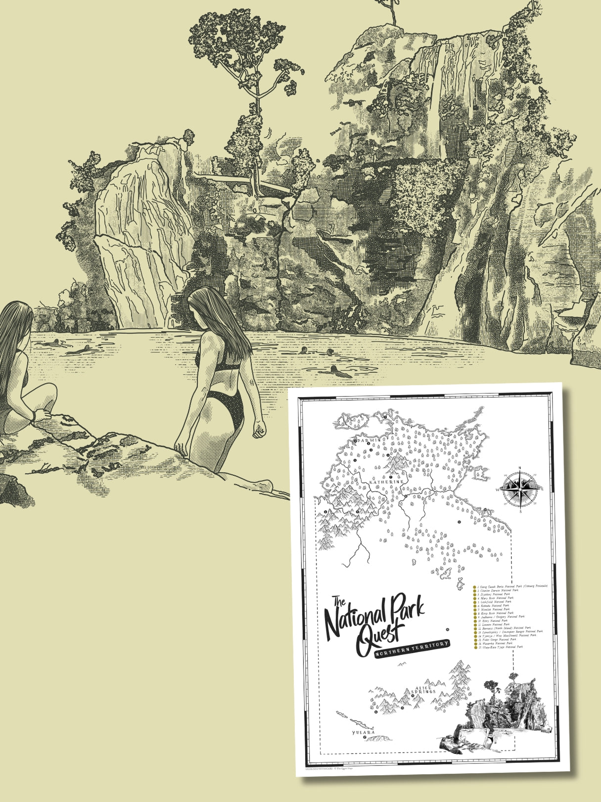 The Northern Territory National Parks Quest - Scratch Map