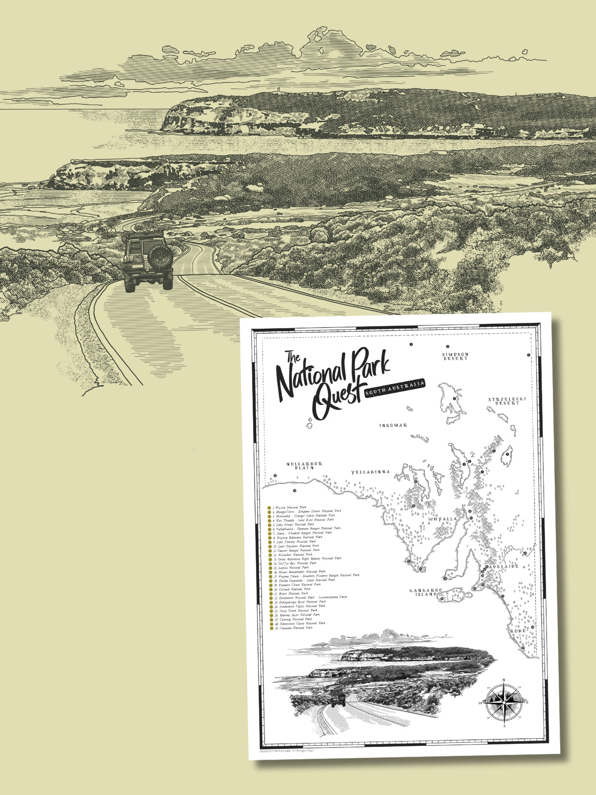 The South Australia National Parks Quest - Scratch Map