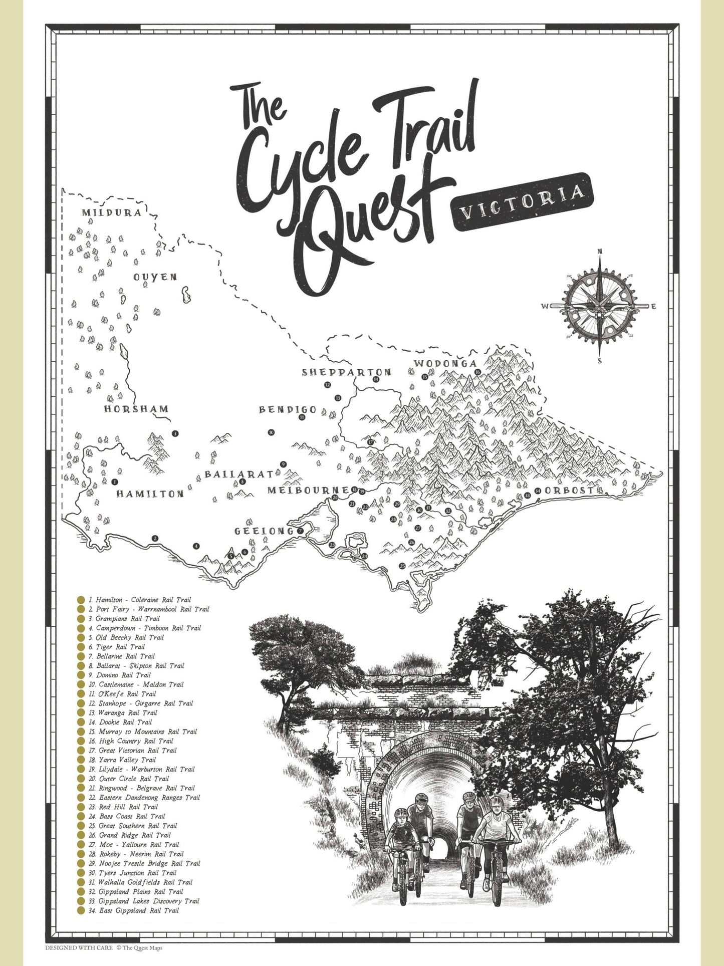 The Victoria Cycle Trail Quest - Scratch Map