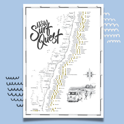 The New South Wales Surf Quest - Scratch Map