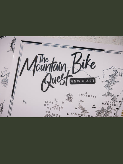 The NSW & ACT Mountain Bike Quest - Scratch Map