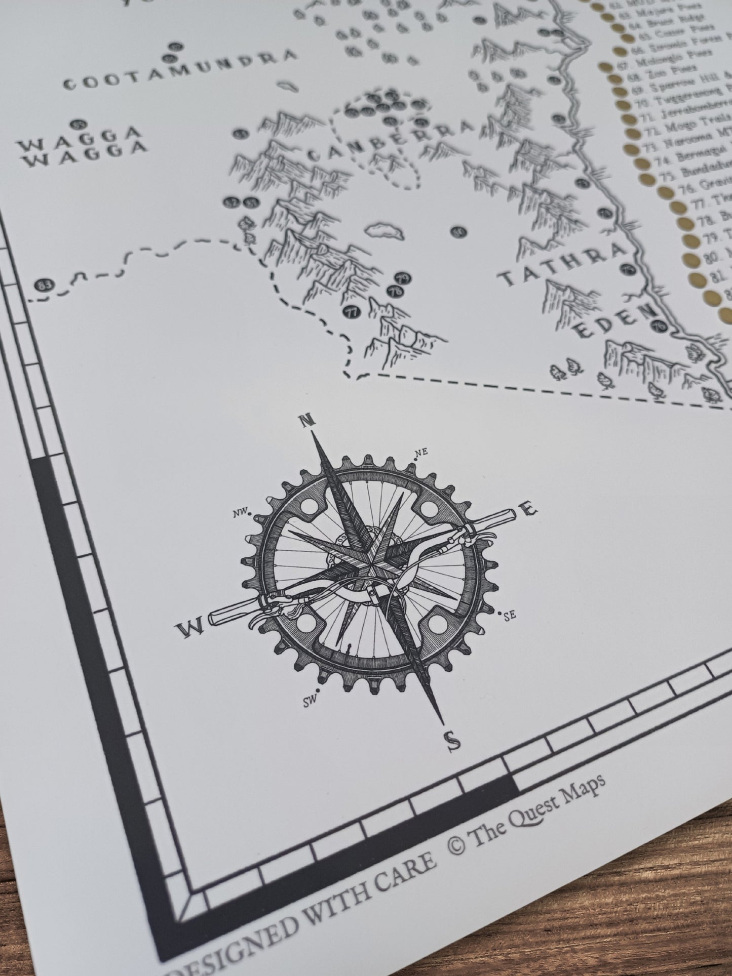 The NSW & ACT Mountain Bike Quest - Scratch Map