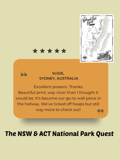 The NSW & ACT National Parks Quest - Scratch Map