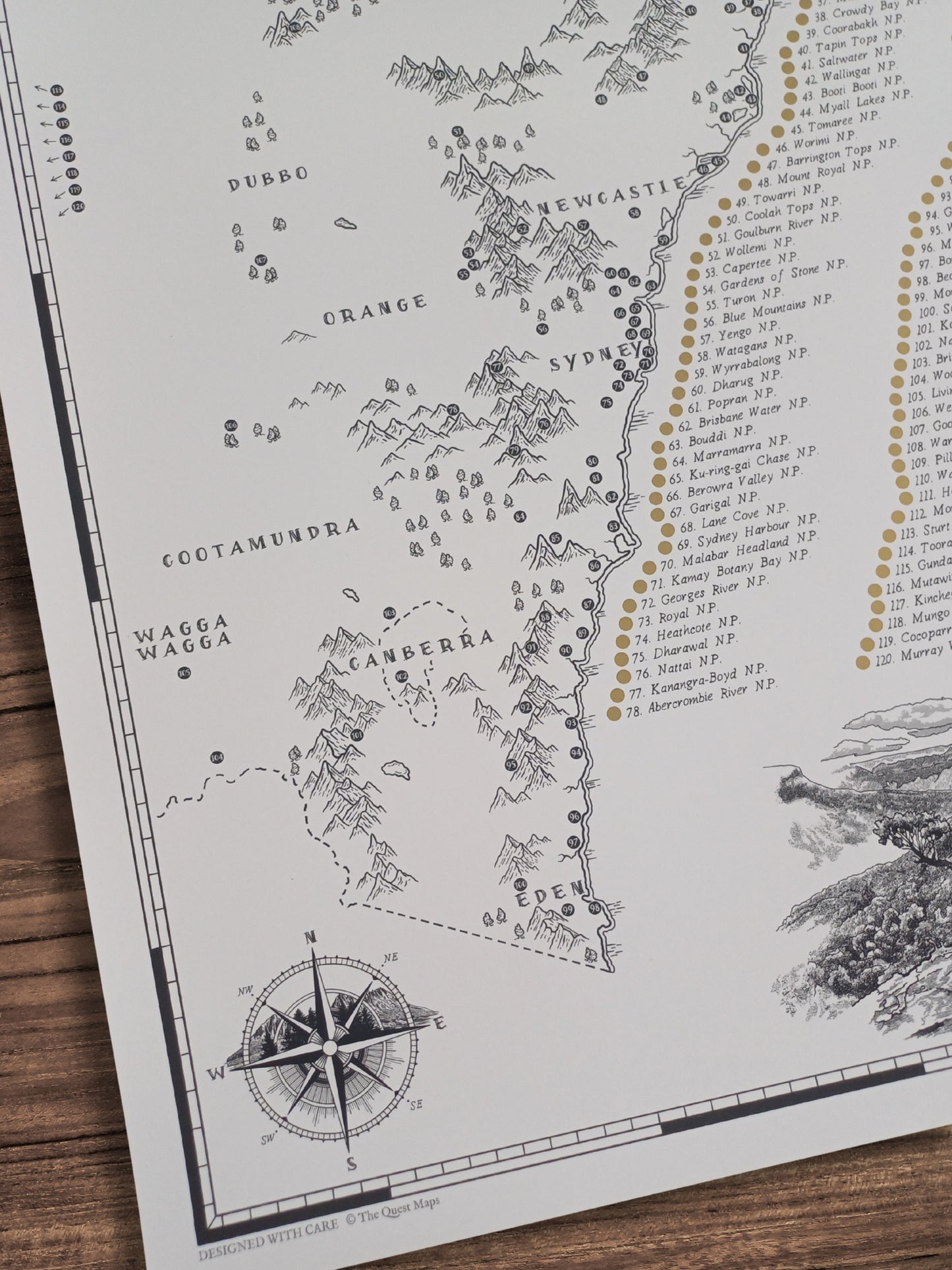 The NSW & ACT National Parks Quest - Scratch Map