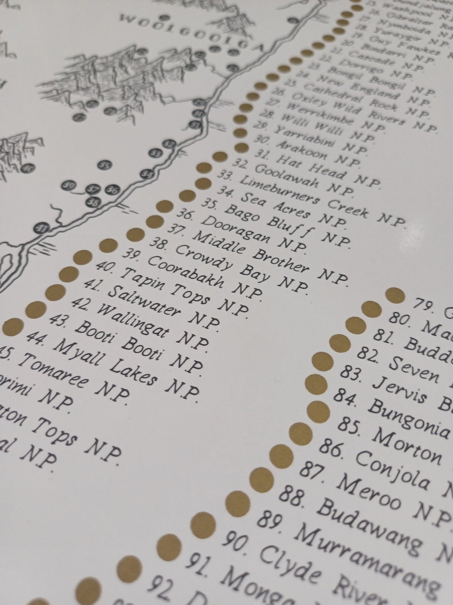 The NSW & ACT National Parks Quest - Scratch Map