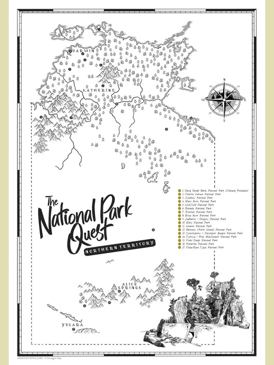 The Northern Territory National Parks Quest - Scratch Map