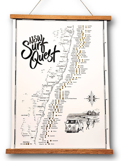 The New South Wales Surf Quest - Scratch Map