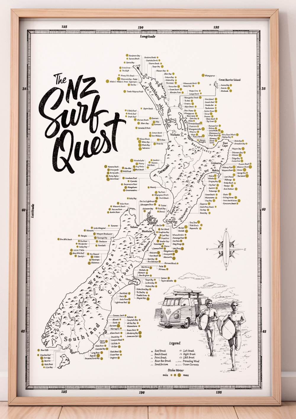 NZ Surf Quest Scratch Map