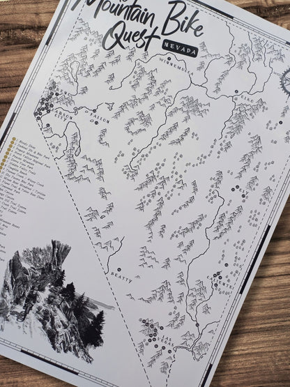 The Nevada Mountain Bike Quest - Scratch Map