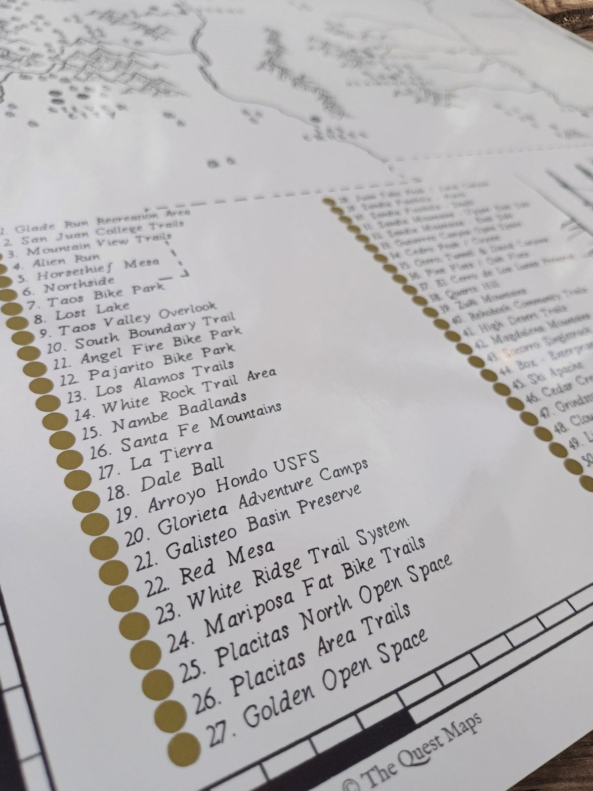 The New Mexico Mountain Bike Quest - Scratch Map