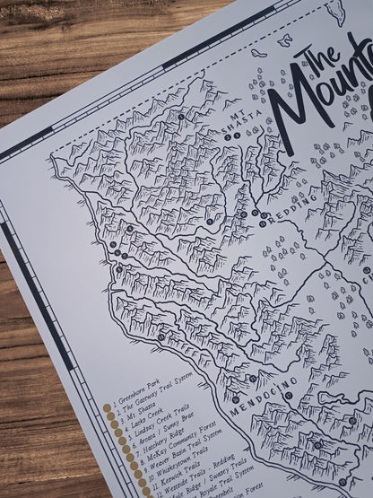 The Northern California Mountain Bike Quest - Scratch Map