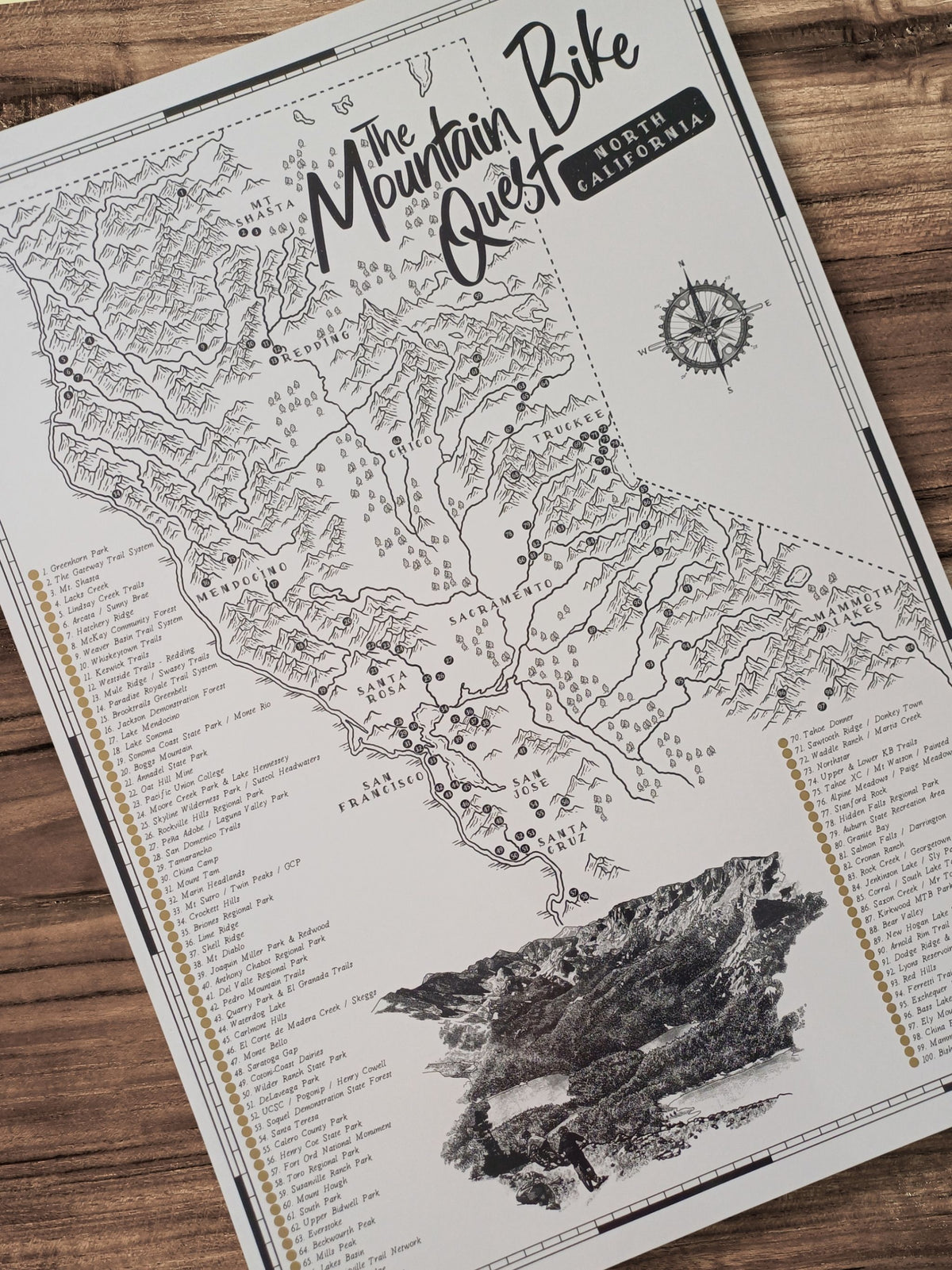 The Northern California Mountain Bike Quest - Scratch Map