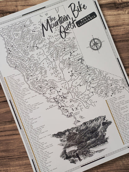 The Northern California Mountain Bike Quest - Scratch Map