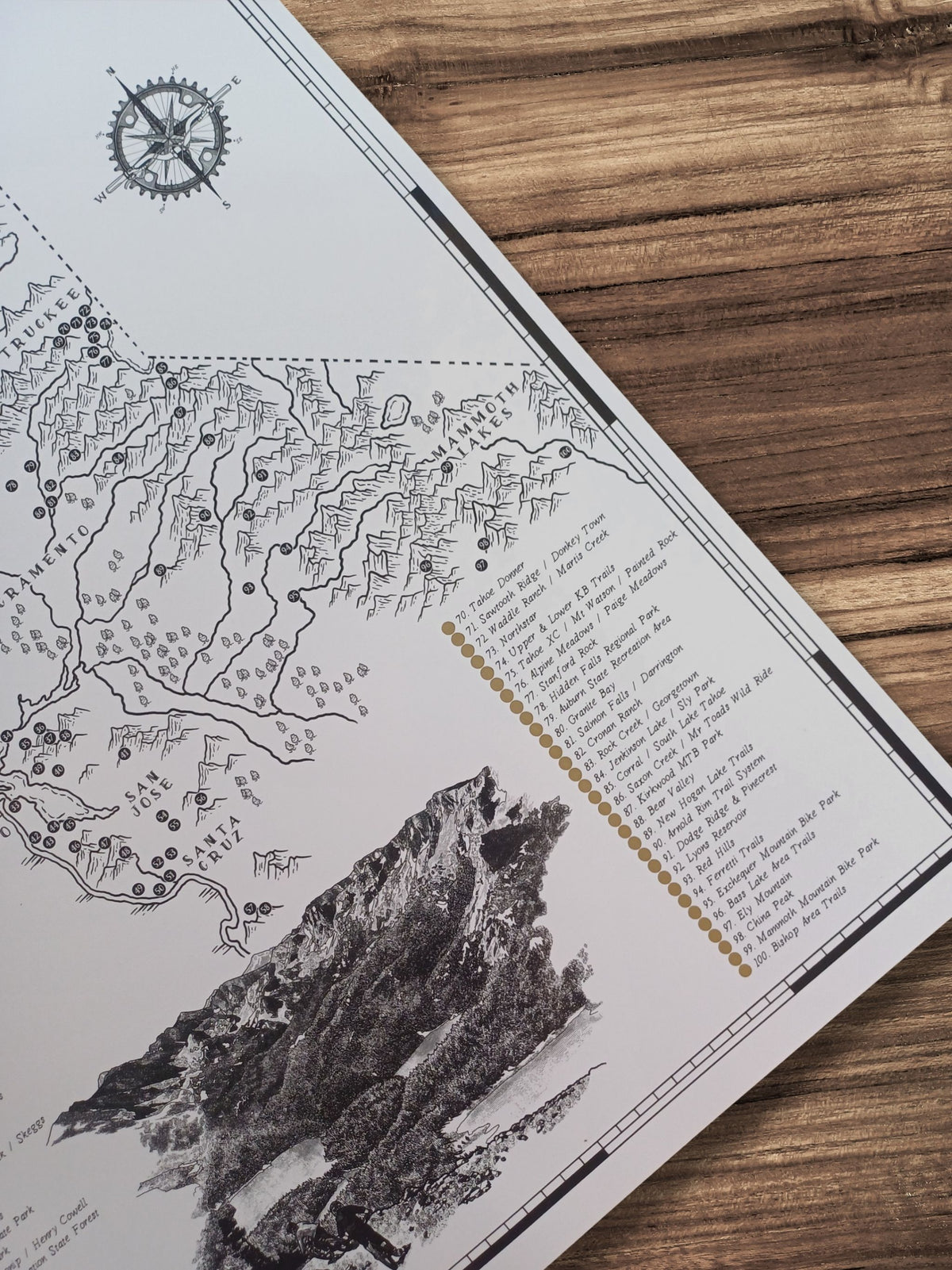 The Northern California Mountain Bike Quest - Scratch Map