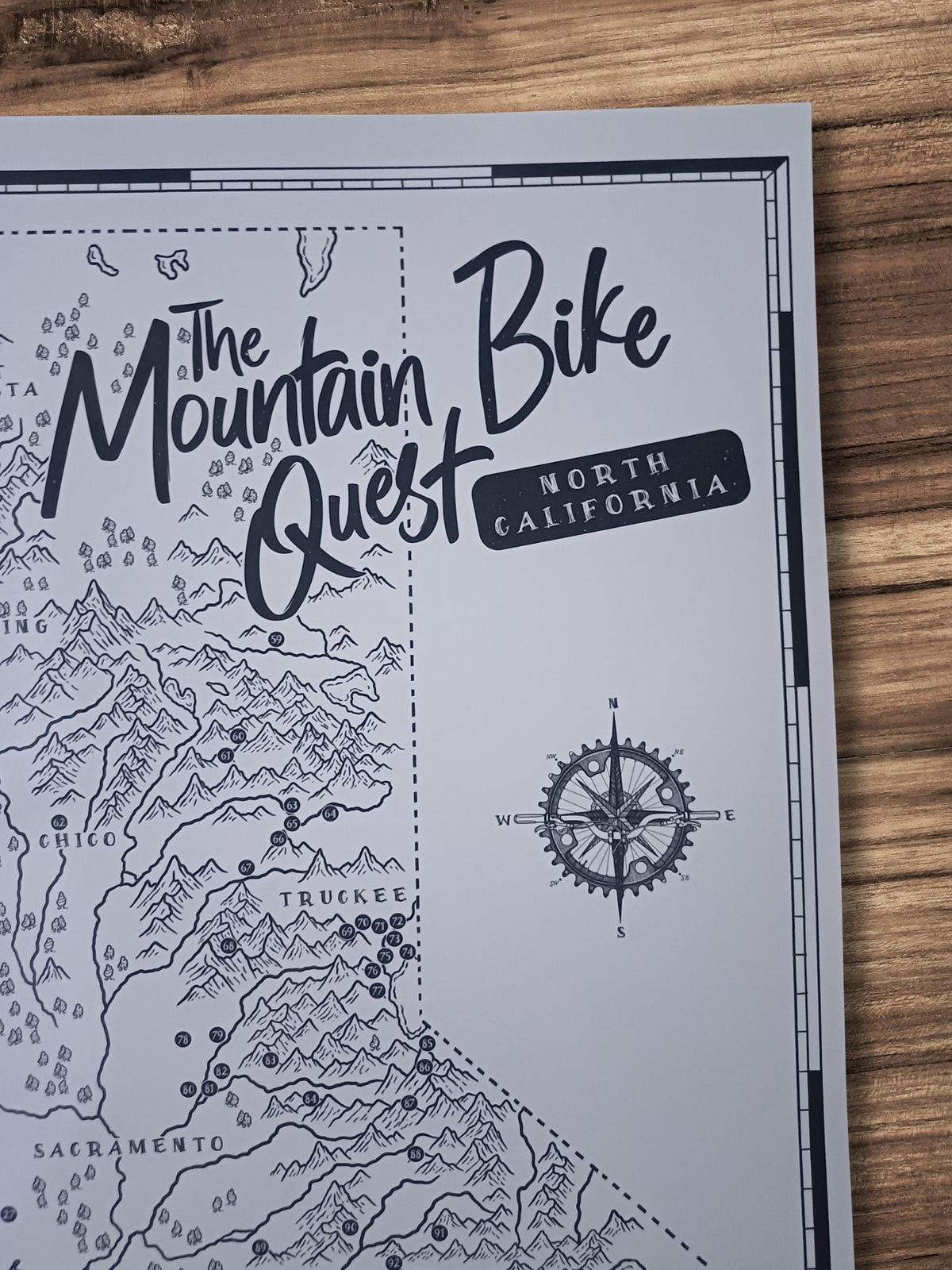The Northern California Mountain Bike Quest - Scratch Map