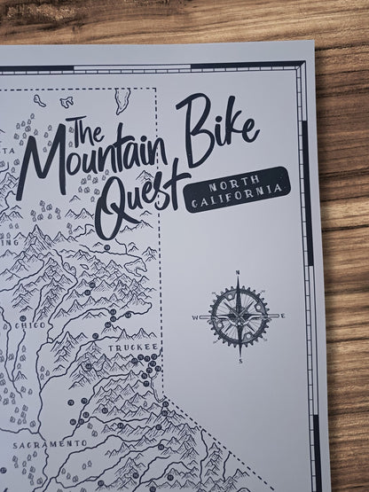 The Northern California Mountain Bike Quest - Scratch Map