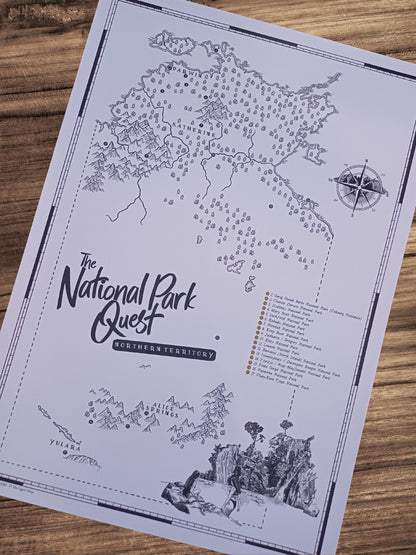 The Northern Territory National Parks Quest - Scratch Map