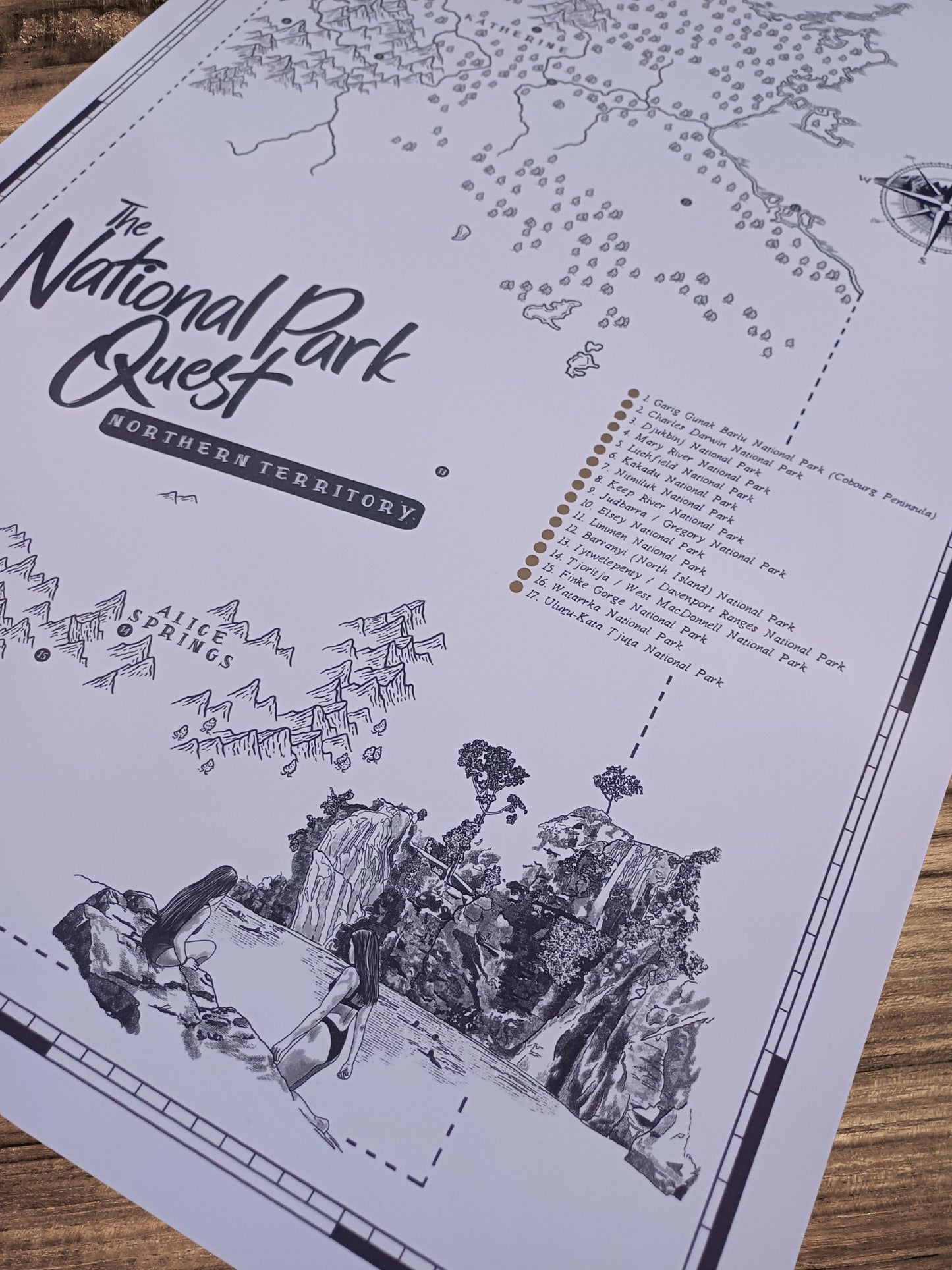 The Northern Territory National Parks Quest - Scratch Map