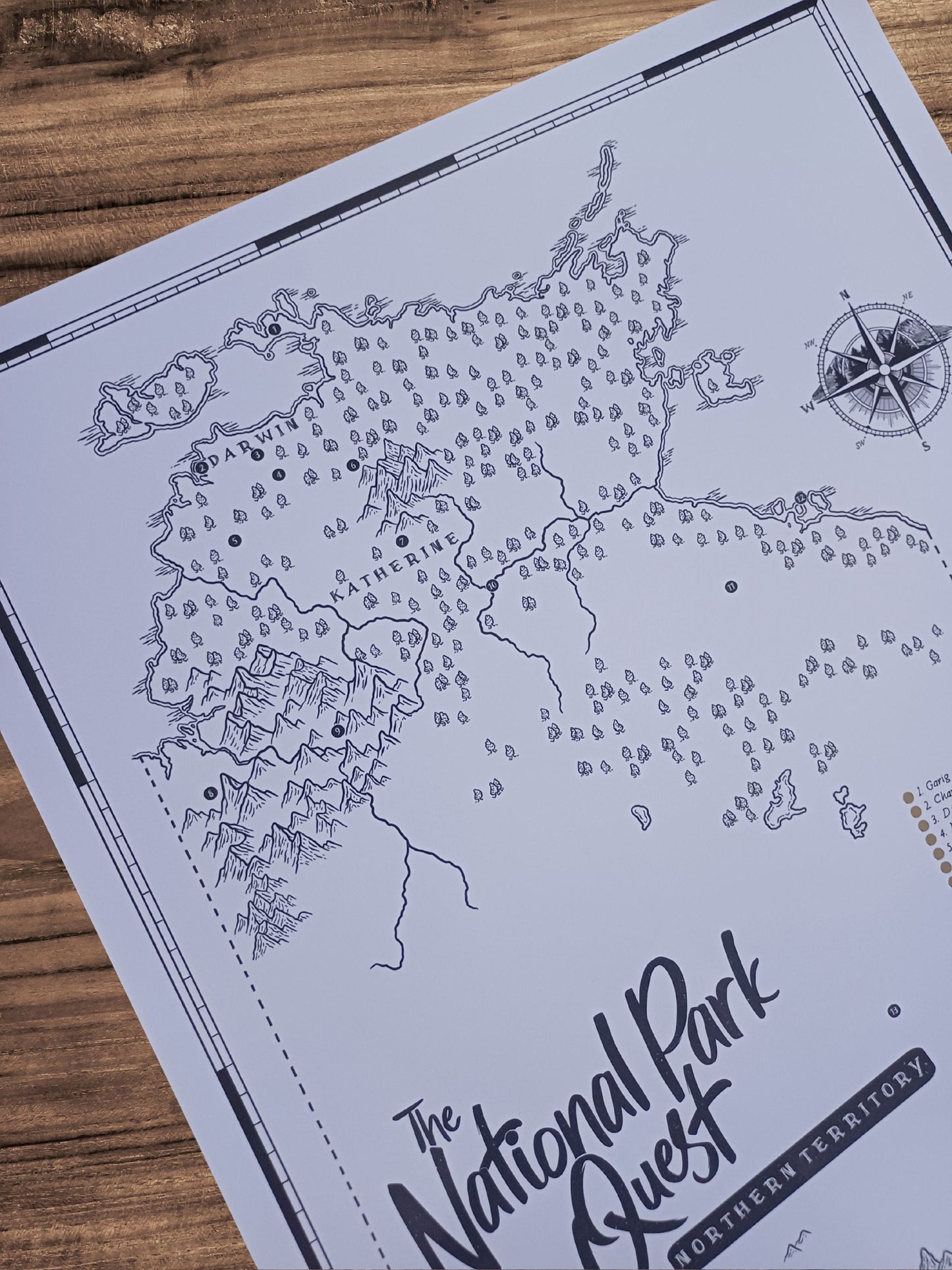 The Northern Territory National Parks Quest - Scratch Map