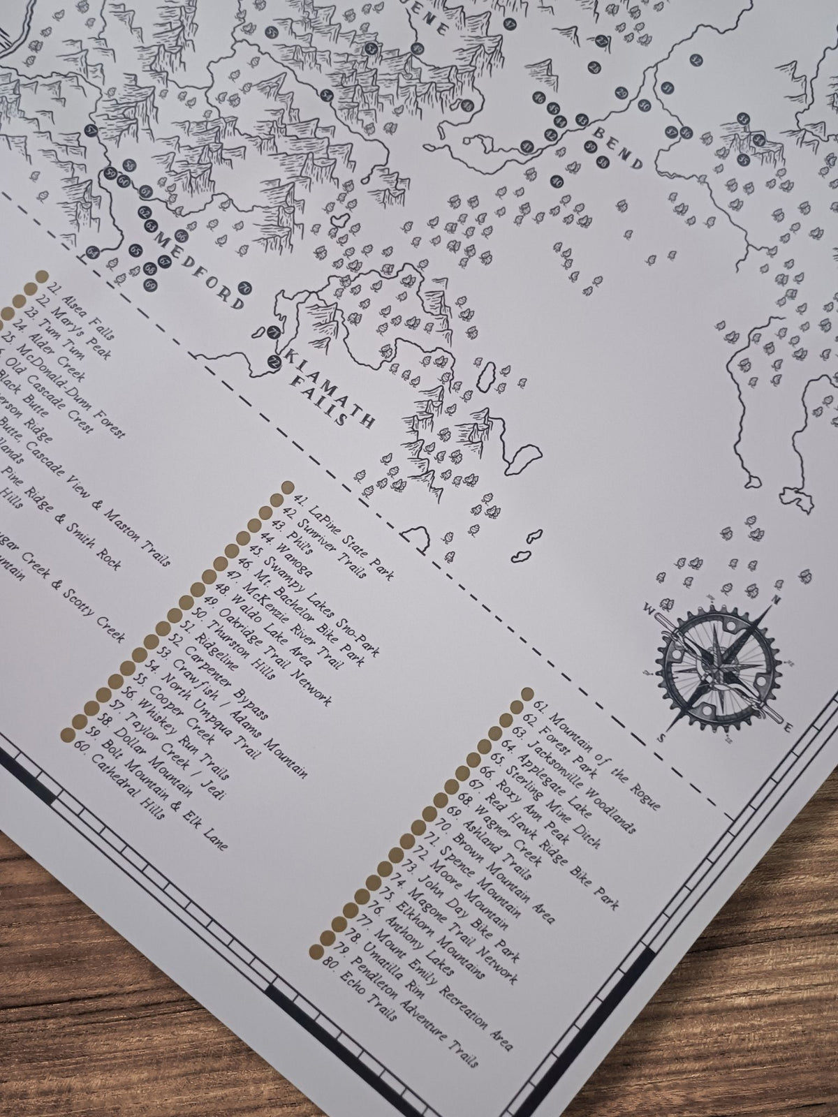 The Oregon Mountain Bike Quest - Scratch Map