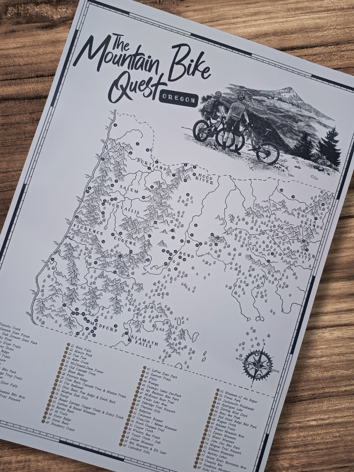 The Oregon Mountain Bike Quest - Scratch Map