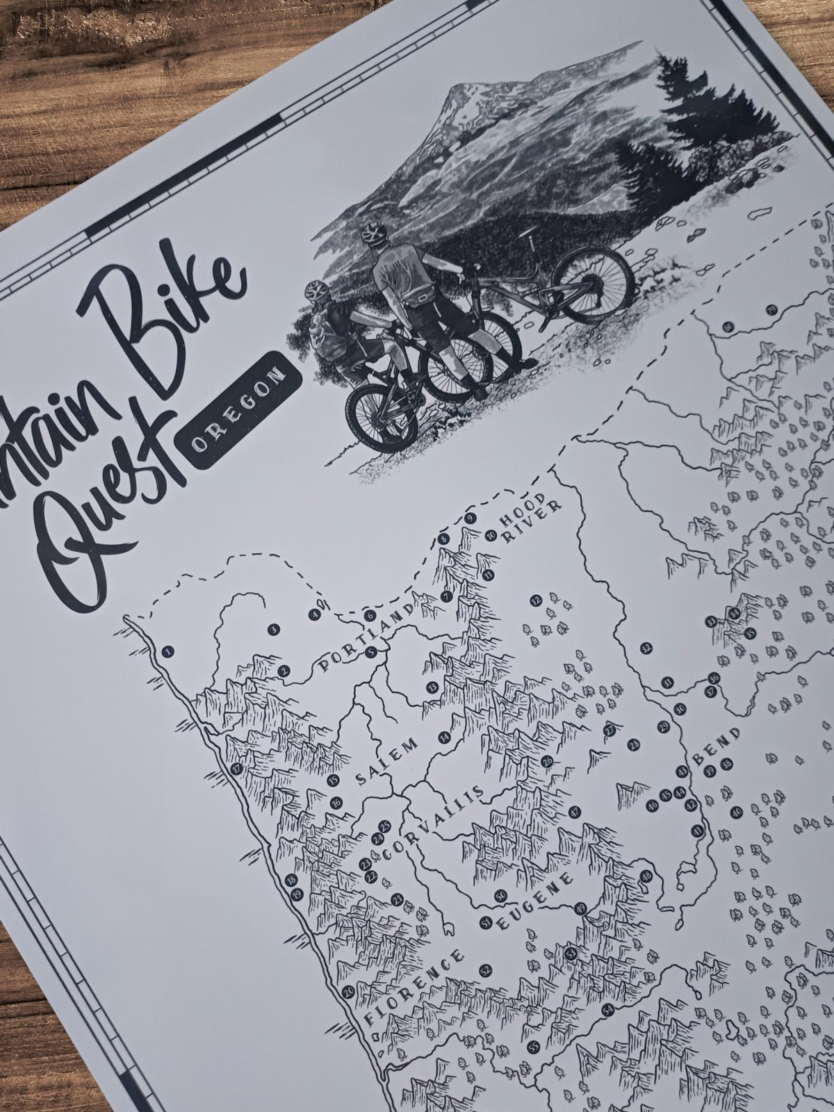 The Oregon Mountain Bike Quest - Scratch Map