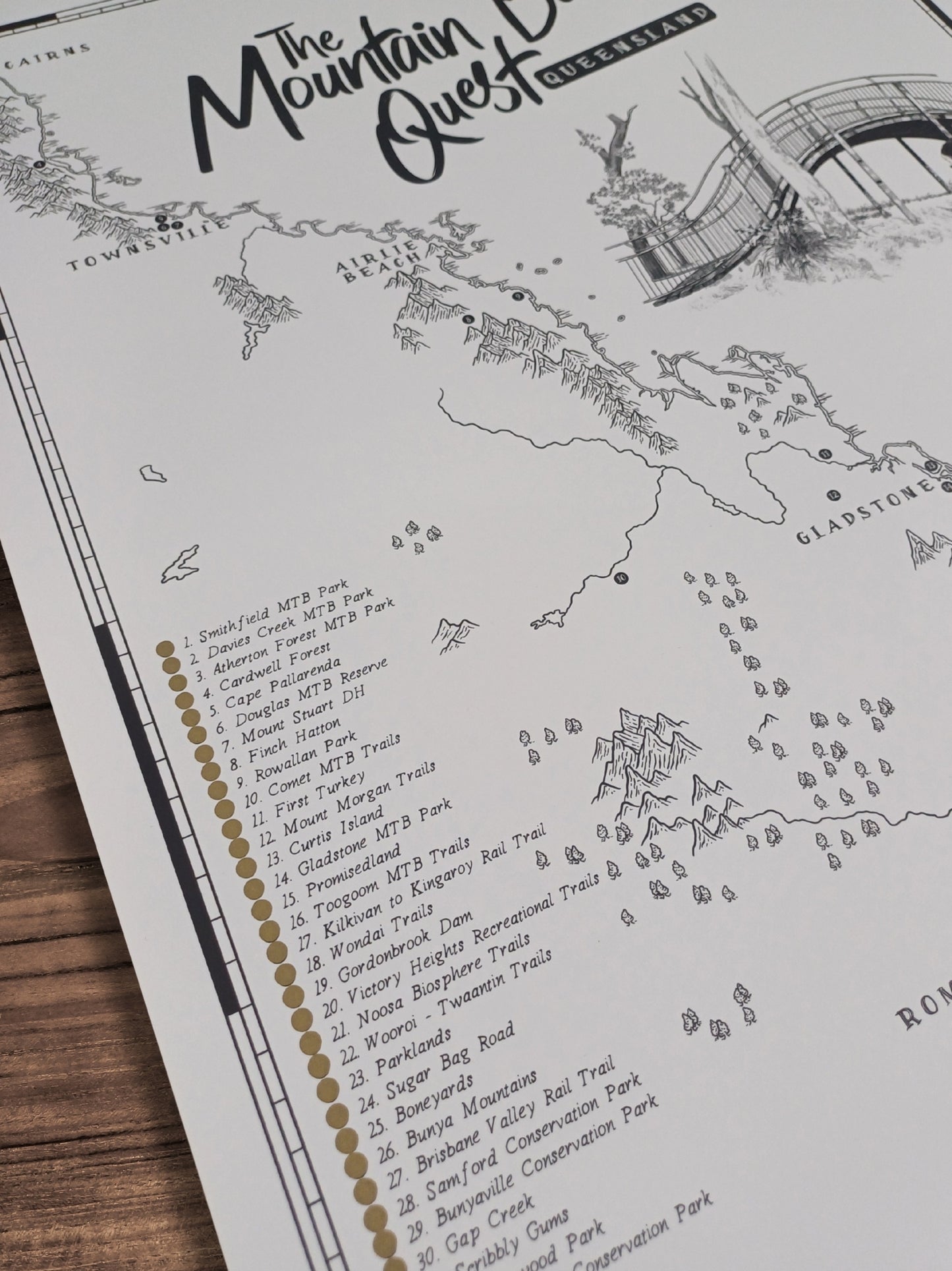 The Queensland Mountain Bike Quest - Scratch Map