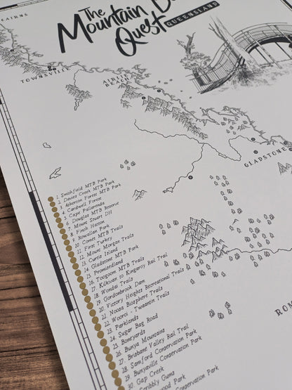 The Queensland Mountain Bike Quest - Scratch Map