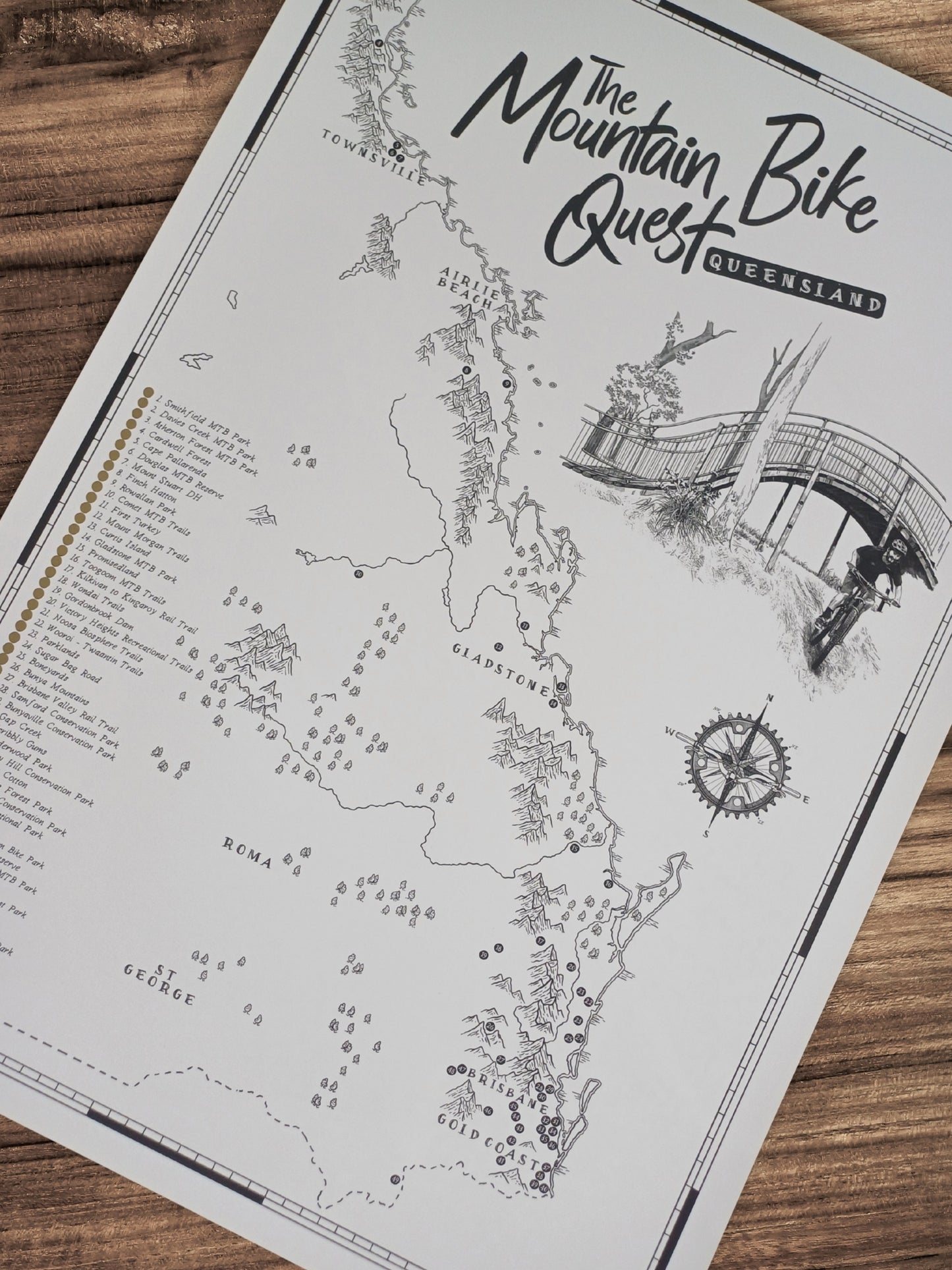 The Queensland Mountain Bike Quest - Scratch Map