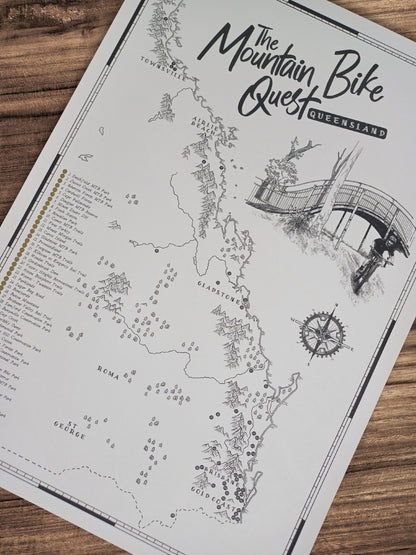 The Queensland Mountain Bike Quest - Scratch Map