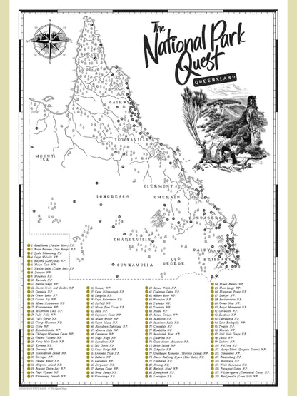 The Queensland National Parks Quest - Scratch Map