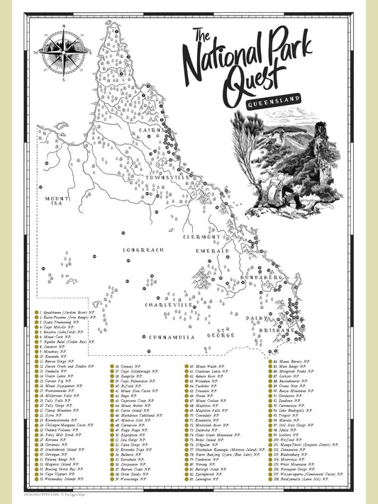 The Queensland National Parks Quest - Scratch Map