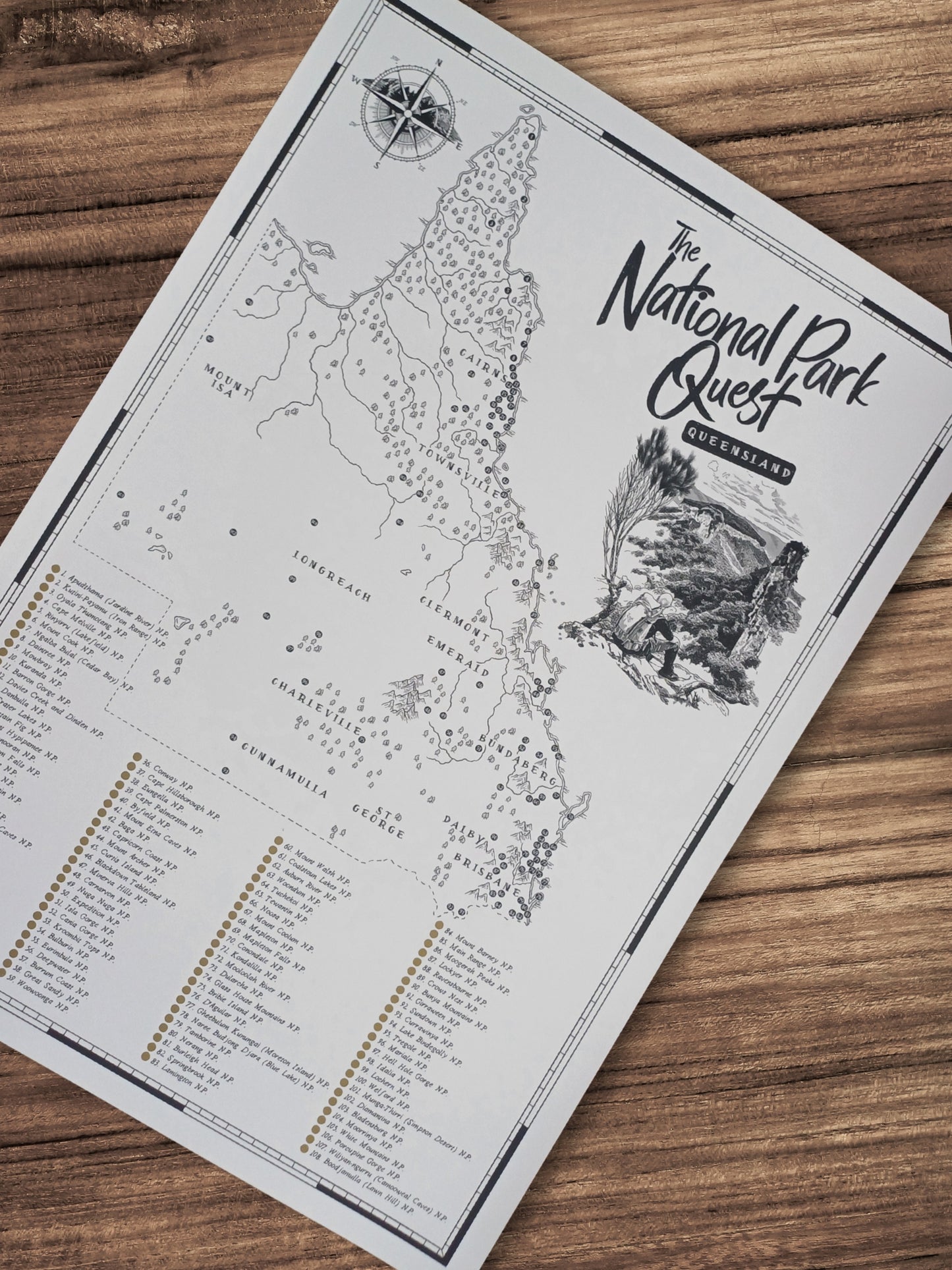 The Queensland National Parks Quest - Scratch Map