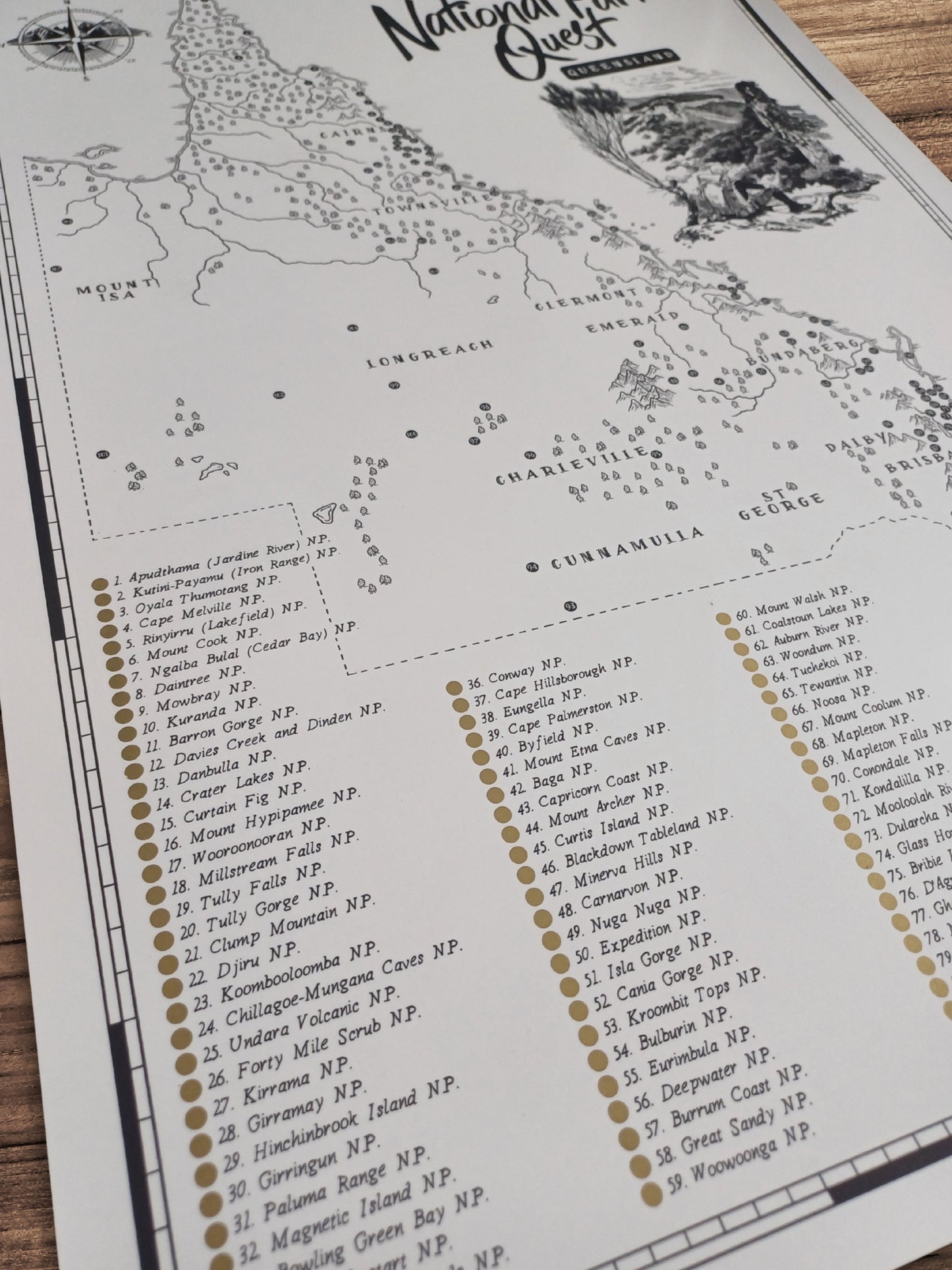 The Queensland National Parks Quest - Scratch Map