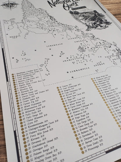 The Queensland National Parks Quest - Scratch Map