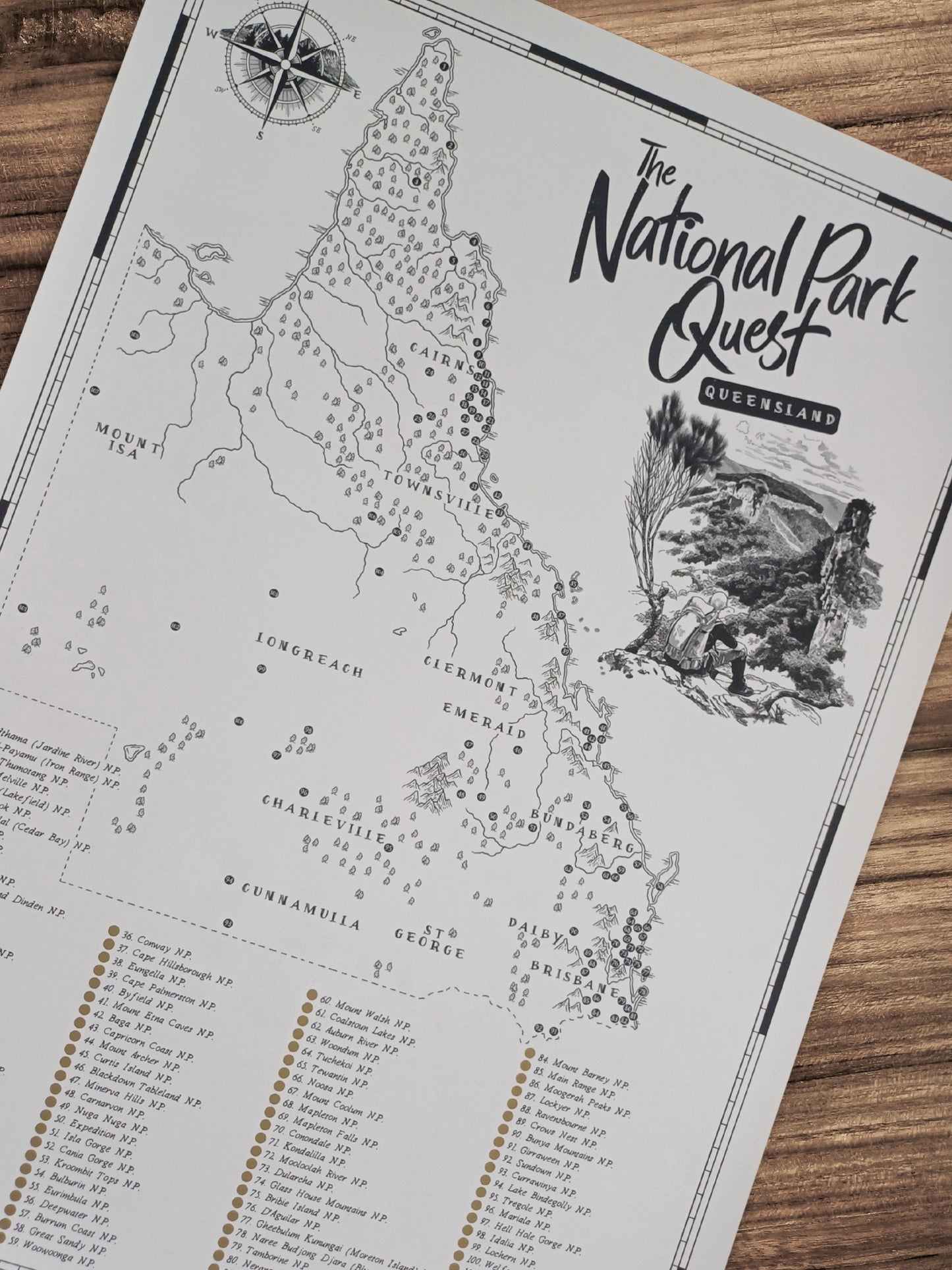 The Queensland National Parks Quest - Scratch Map