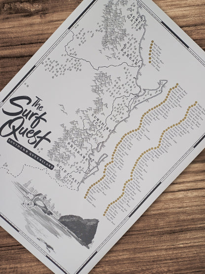 The Queensland Surf Quest - Scratch Map