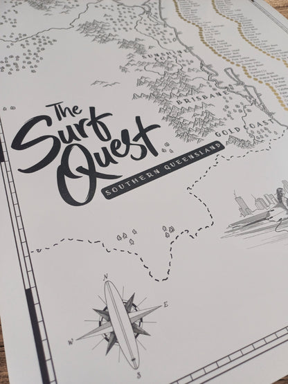 The Queensland Surf Quest - Scratch Map
