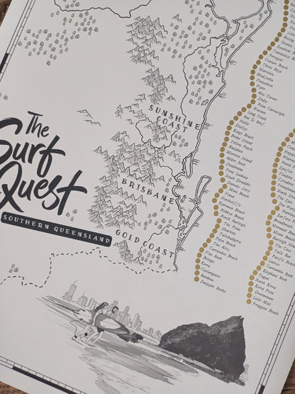 The Queensland Surf Quest - Scratch Map