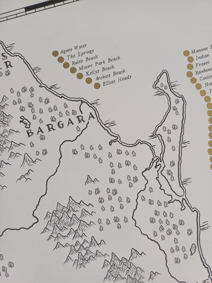 The Queensland Surf Quest - Scratch Map