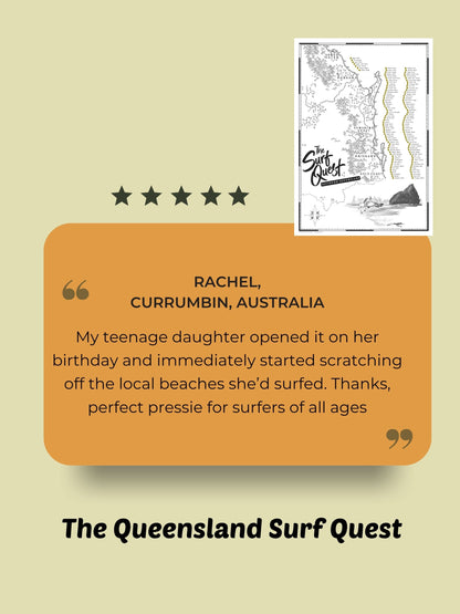 The Queensland Surf Quest - Scratch Map