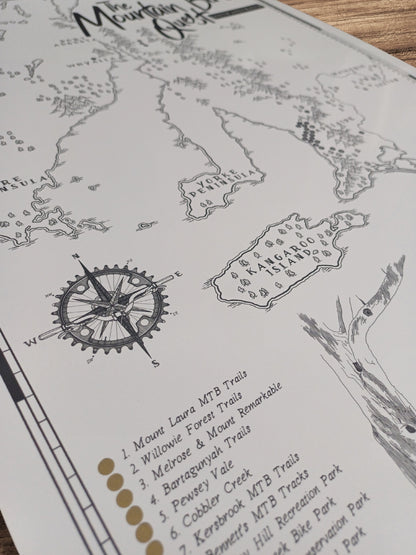 The South Australia Mountain Bike Quest - Scratch Map