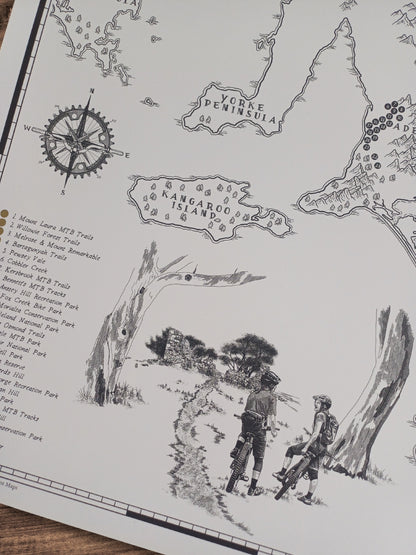 The South Australia Mountain Bike Quest - Scratch Map