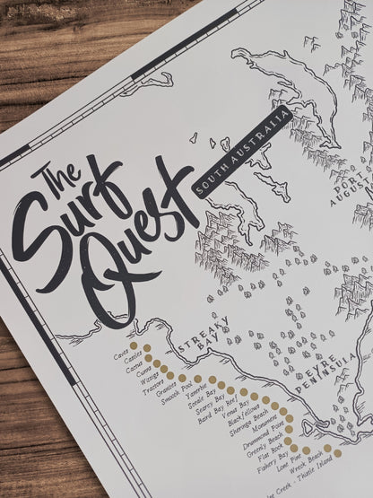 The South Australia Surf Quest - Scratch Map